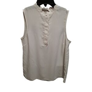 H&M White Sleeveless Blouse Size 4